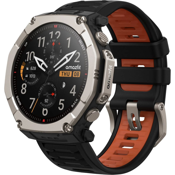 Amazfit T-Rex Ultra 2 129,5 cm (51") AMOLED 51 mm Digitaal 480 x 480 Pixels Touchscreen Titanium Wifi GPS