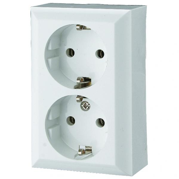 Somogyi 0311H Business Line 2 férõhelyes földelt aljzat - Fehér (0311H)