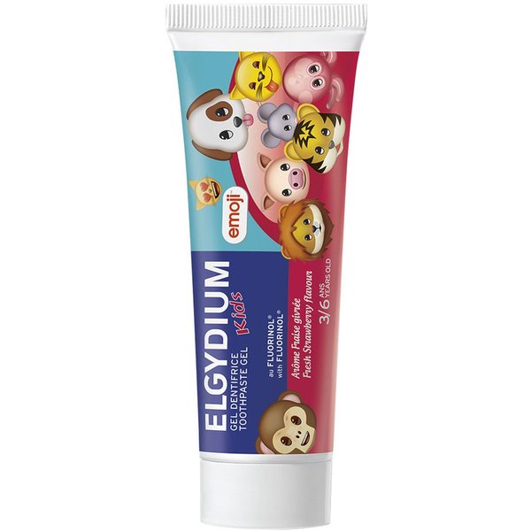 Elgydium Junior Emoji Eper ízű fogkrém gyermekeknek 3-6 év, 50 ml