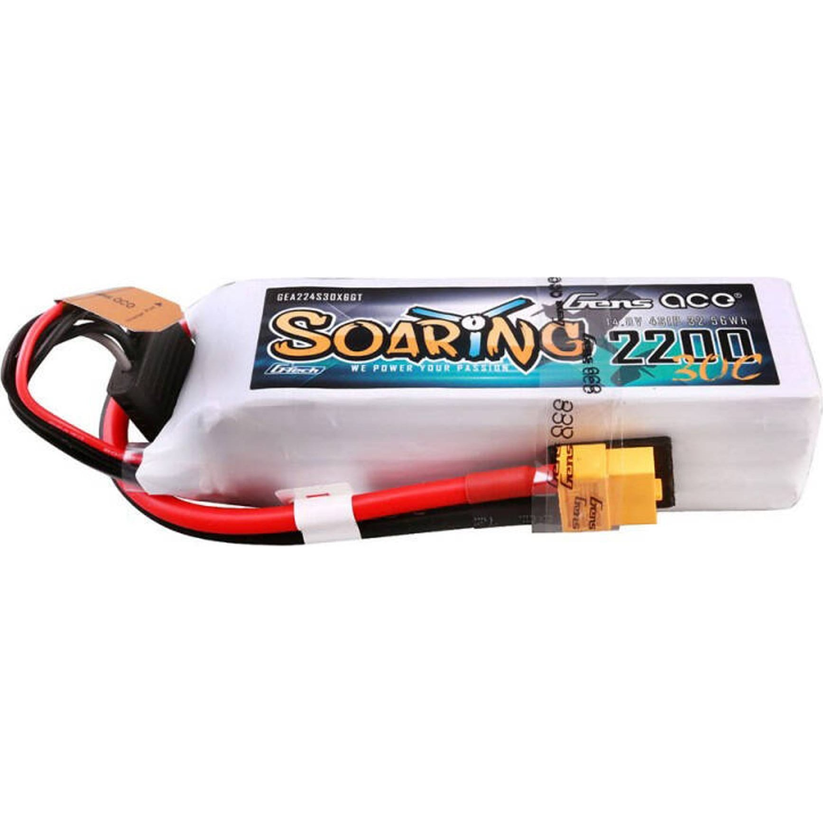Gens ace Akkucsomag, LiPo 14.8 V 2200 mAh Tömb (GEA224S30X6GT)