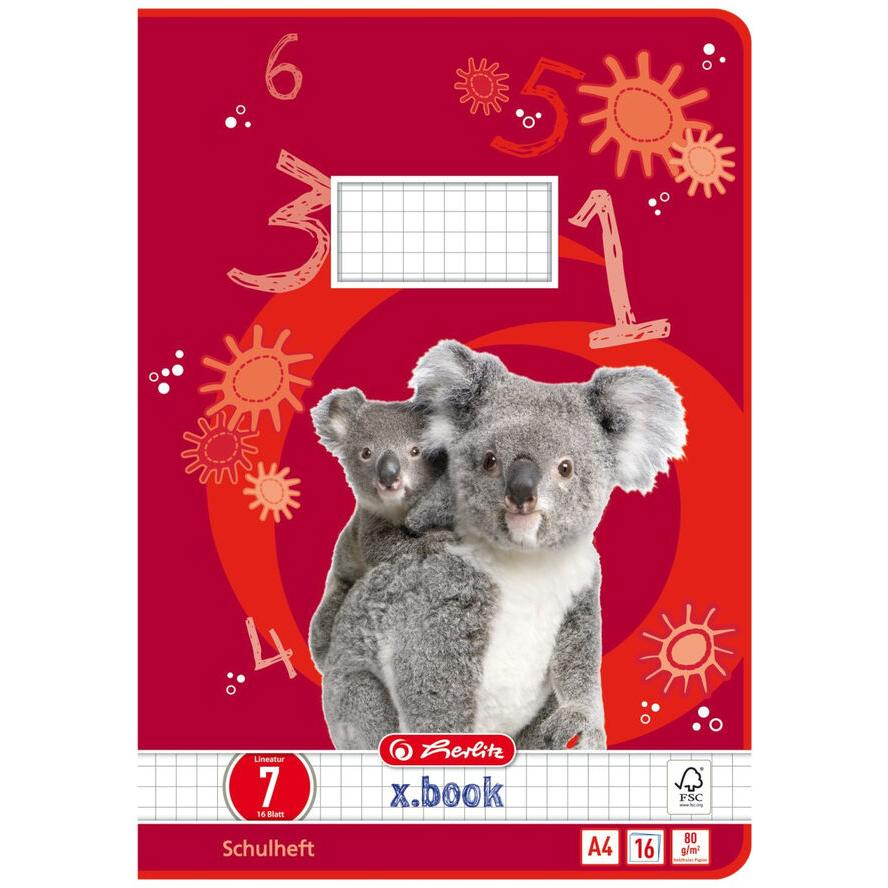 Herlitz Hefte A4 16 Bl. Lineatur 07 FSC kariert (3321908) (3321908)