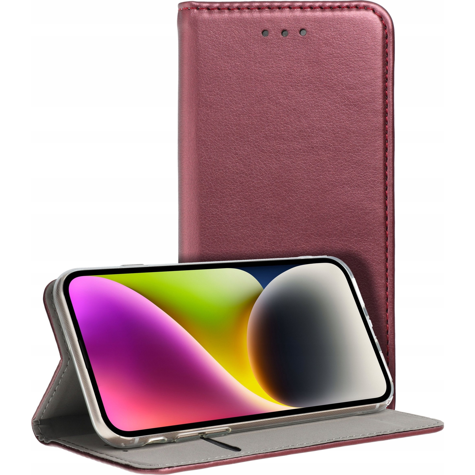 ZONE Magnet Book oldalra nyitható tok Huawei Nova 12i bordó (TS9127)