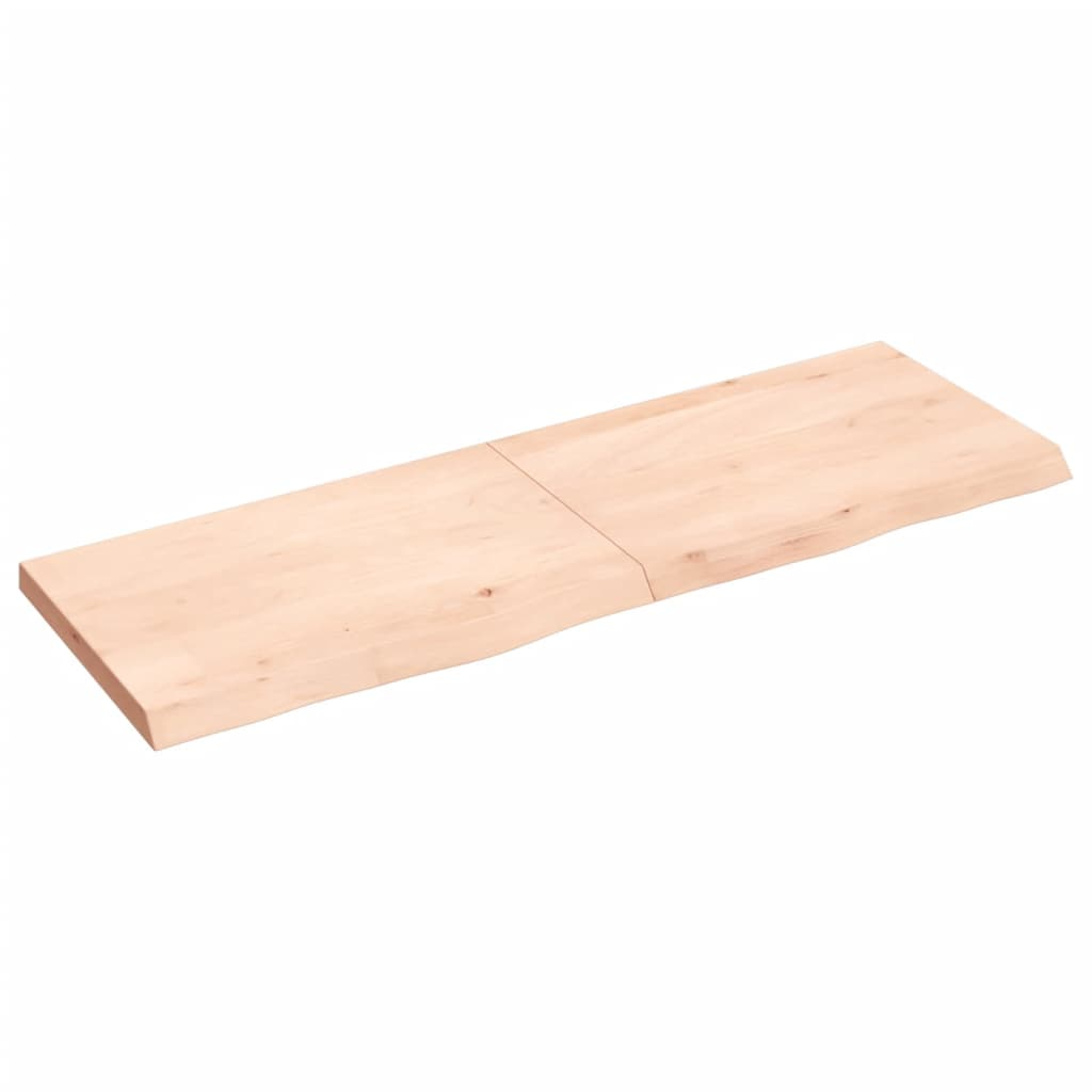 kezeletlen tömör tölgyfa fali polc 120x40x(2-4) cm (363574)
