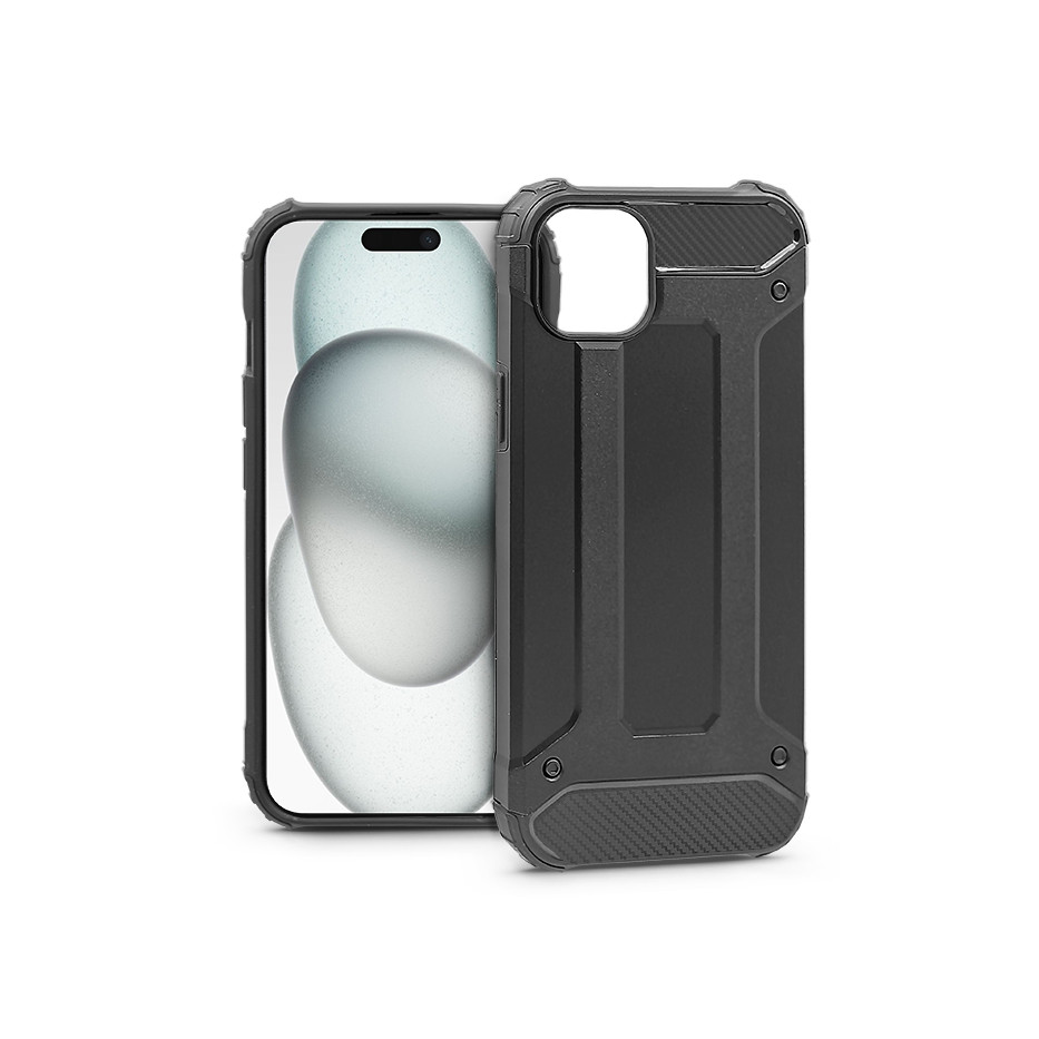 Apple iPhone 15 Plus ütésálló hátlap - Armor - fekete (PT-6854)