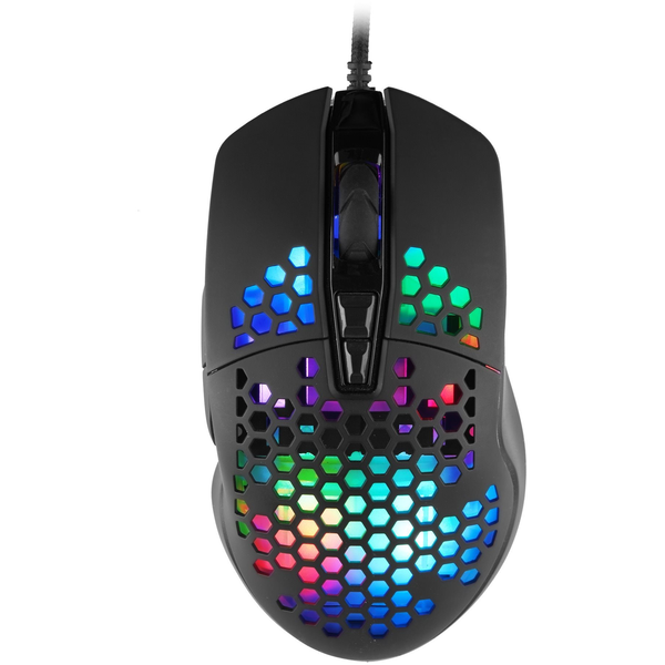 C-TECH Scarab Gaming Egér GM-18 7200 DPI RGB Fekete