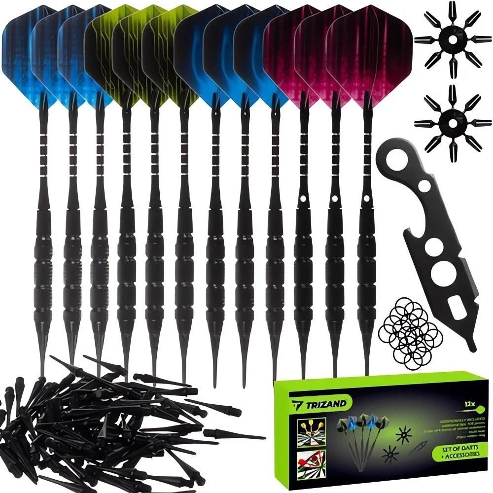 Trizand 21629 Darts készlet, 12 db + 100 soft hegy (00021629)