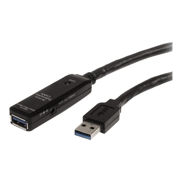 StarTech.com USB3AAEXT5M USB kabel 5 m USB 3.2 Gen 1 (3.1 Gen 1) USB A Černá