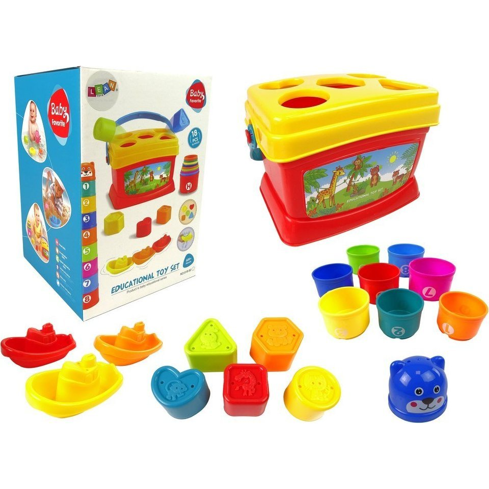 Oktatási Vödör Csészék Piramis Hajó Sorter Fürdőzés Sorter (12236)