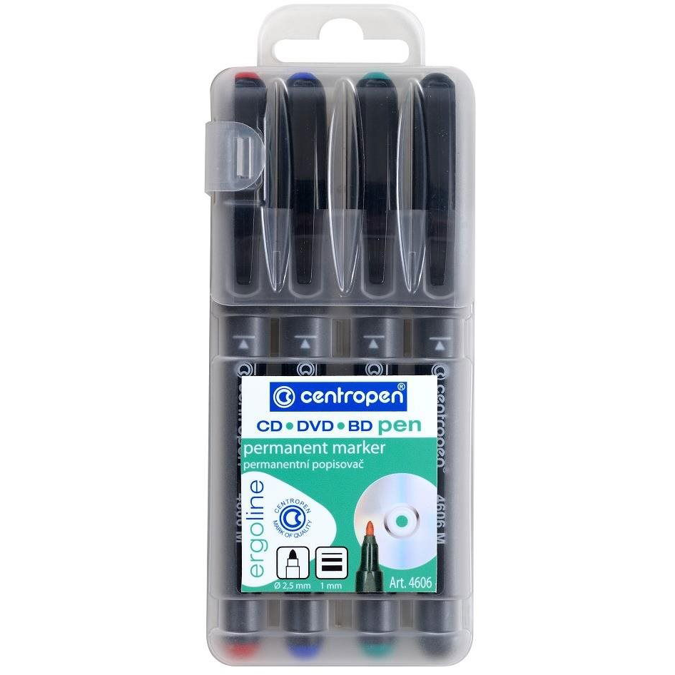 Centropen 4606/4 CD Marker szett, tokban (8595013631850)