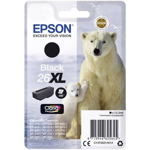Epson C13T26214012 blækpatron 1 stk Original Højt (XL) udbytte Sort