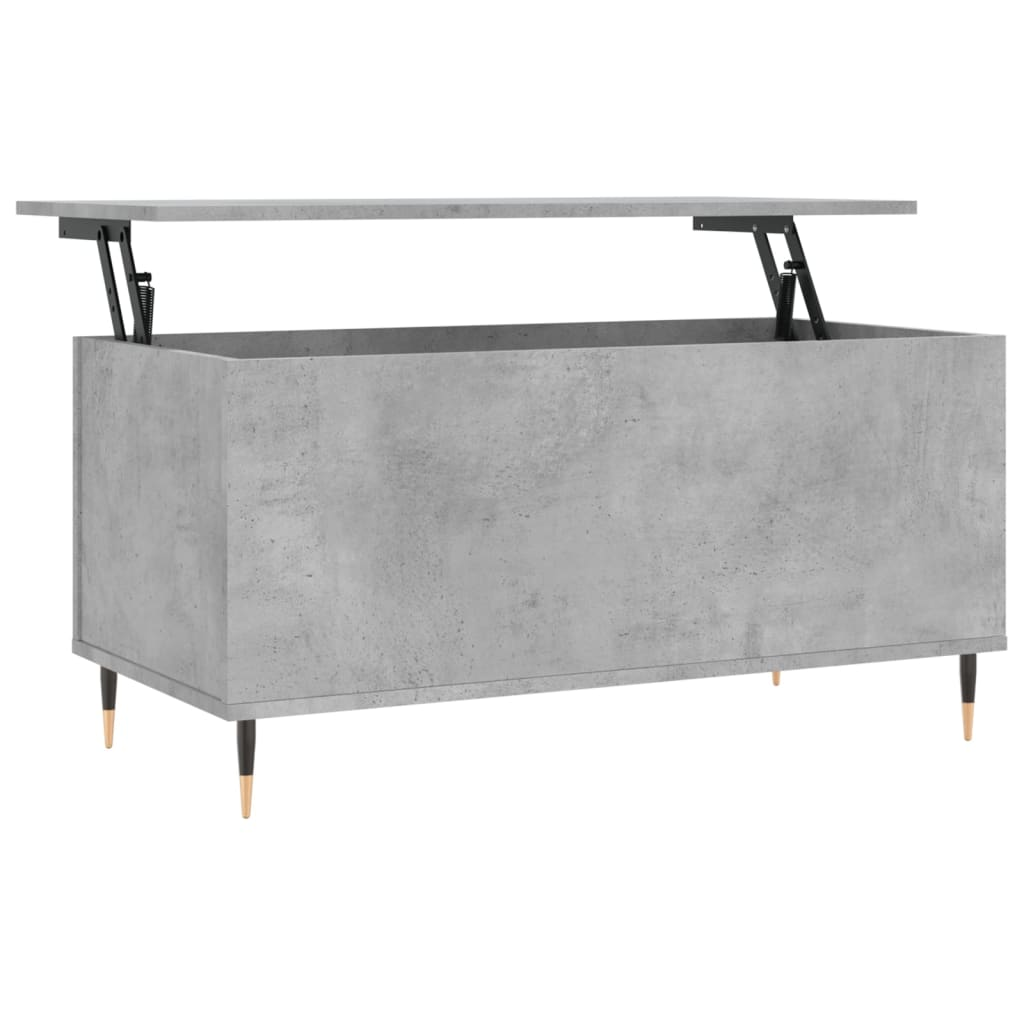 betonszürke szerelt fa dohányzóasztal 90x44,5x45 cm (830968)