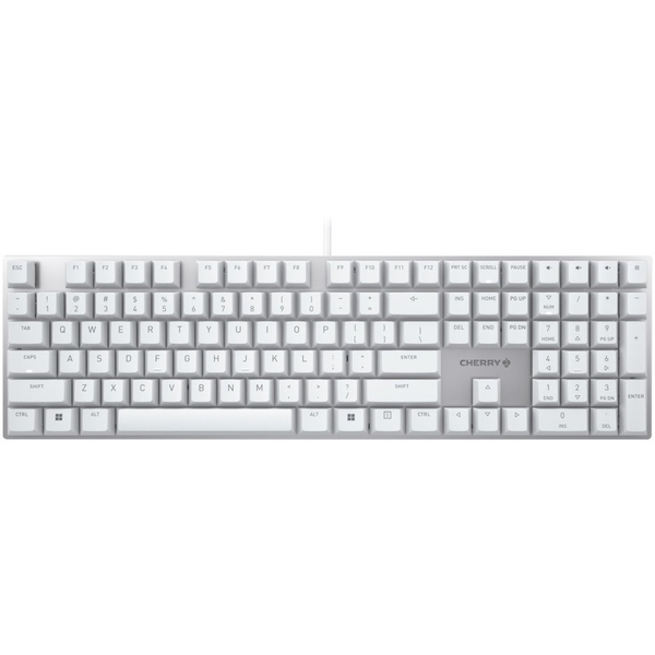 CHERRY KC 200 MX клавиатура Универсален USB QWERTY Английски Сребърен, Бяла