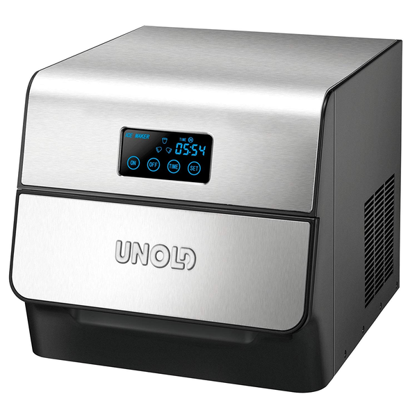 Unold 48955 stroj na výrobu ľadových kociek Vstavaný / voľne stojaci výrobník ľadu 150 W Čierna, Nerezová oceľ