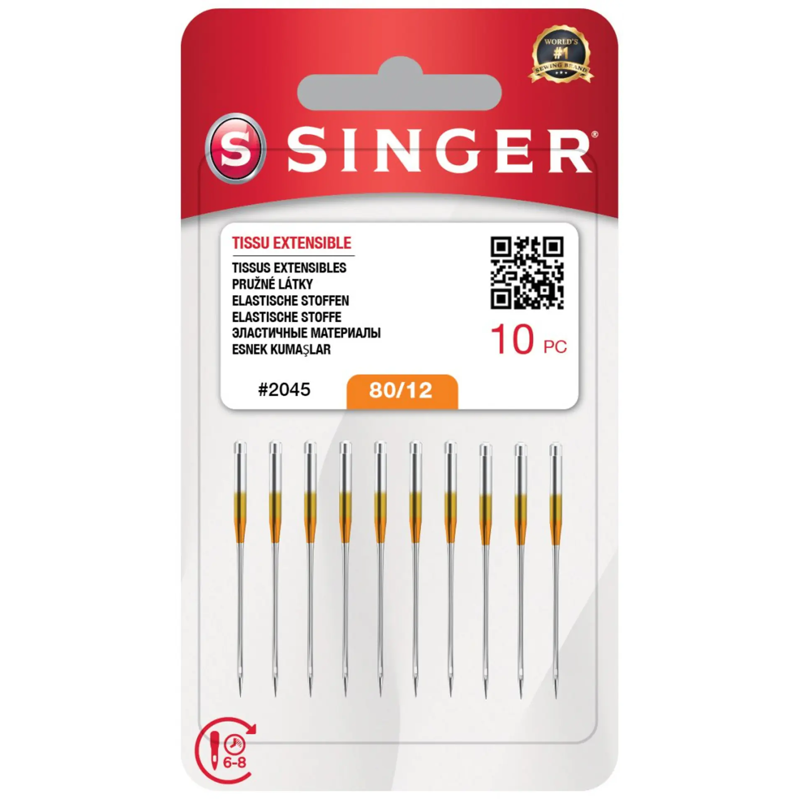 Singer Tissu Extensible 2045 80/12 Varrógéptű (10db / csomag) (N204511M1003)