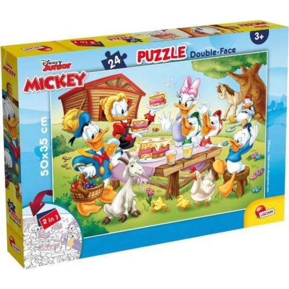 Disney Donald kacsa 2 az 1-ben 24db-os puzzle és színező 50x35cm - Lisciani (452581)