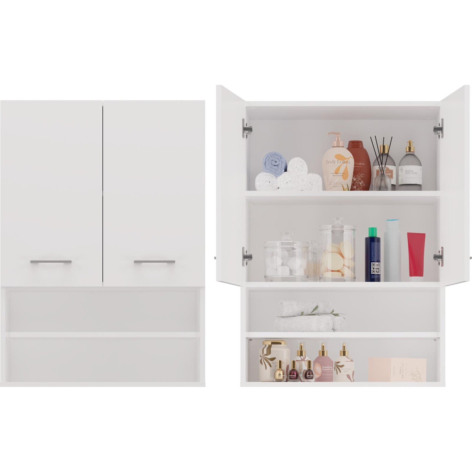 Norfolk S Fürdőszobai Szekrény - Fehér (POLA MINDK BI)