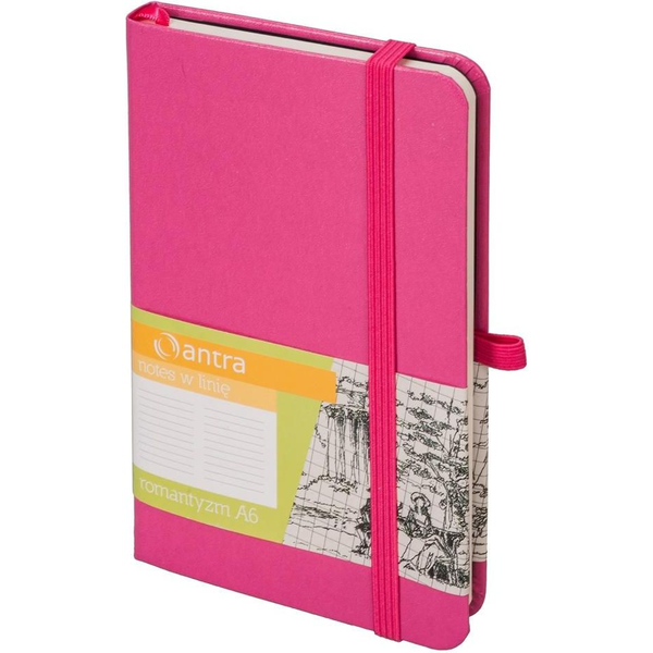  Antra Notes A6 Linia Romantyzm Malinowy