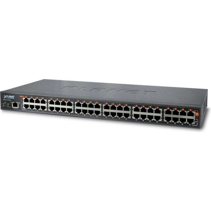 PLANET HPOE2400G hálózati kapcsoló Vezérelt Gigabit Ethernet (10/100/1000) Ethernet-áramellátás (PoE) támogatása 1U Kék (HPOE-2400G)