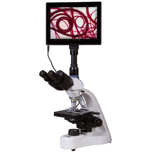Levenhuk 40-1000X digitális trinokuláris laboratóriumi mikroszkóp MED D10T LCD (73987)