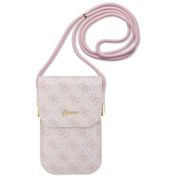 Guess PU 4G Metal Logo Script Phone Bag rózsaszín (GUOWBP4SNSP)