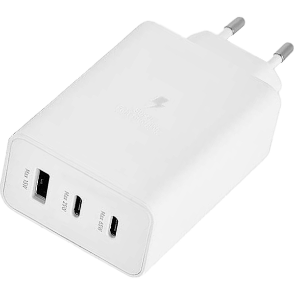 Ładowarka Denmen ŁADOWARKA SIECIOWA PD 2xUSB-C 1xUSB DENMEN EP-T6530 65W BIAŁA BULK (45)