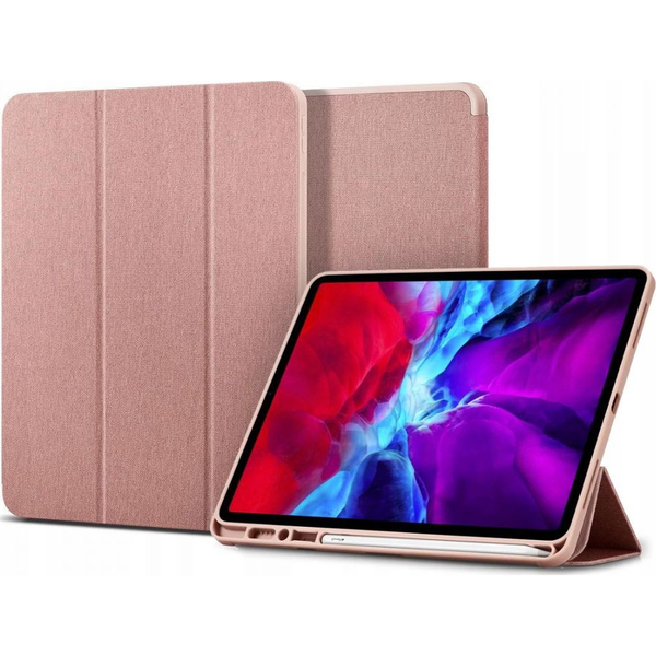Spigen URBAN FIT tok álló (FLIP, oldalra nyíló, TRIFOLD, asztali tartó, textil, ceruza tartó) ROZÉARANY Apple IPAD Pro 11 (2022) / IPAD Pro 11 (2021) / IPAD Pro 11 (2020) (ACS01055)