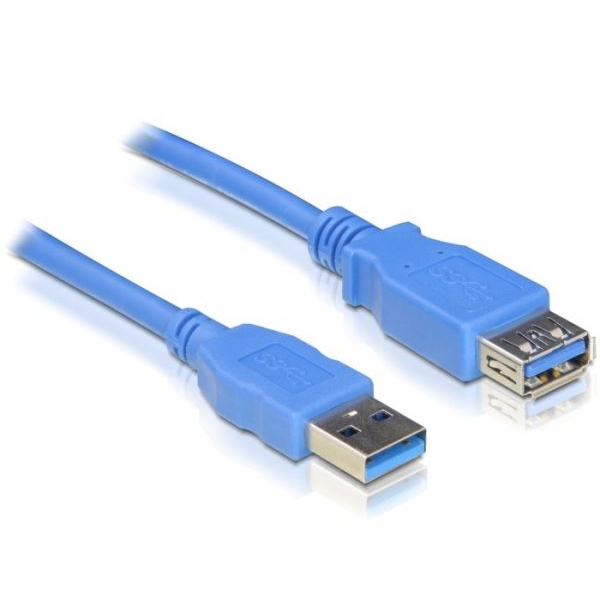 Delock 82541 USB 3.0 Type-A hosszabbító kábel 5m kék (delock82541)