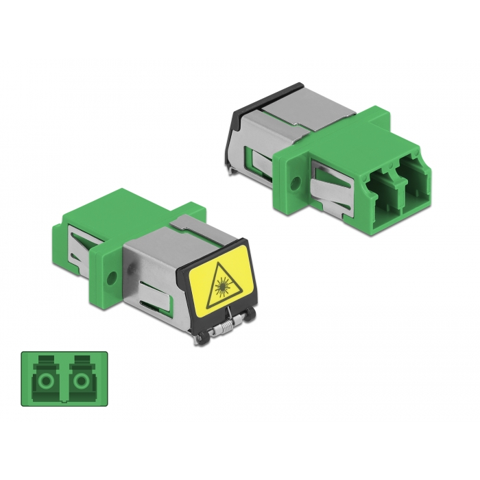 Delock SC optikai szálas csatlakozó Párosító lézervédő zárral / borítással Duplex anya - LC Duplex a (86897) (86897)