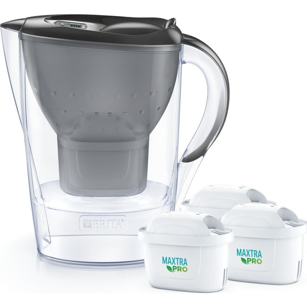 Brita Marella Vízszűrő kancsó 2,4L szürke + 3 db Maxtra szűrő (125417)