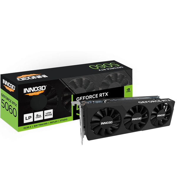 INNO3D N5060L-08D7-17941616 GeForce RTX 5060 X3LP, 8GB GDDR7, 128-bit, 2497 Mhz, 28Gbps