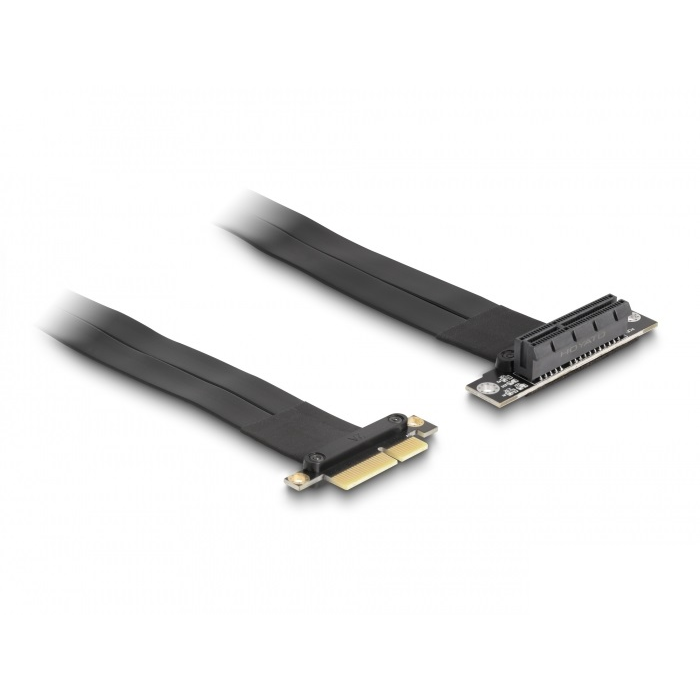 Delock PCI Expressz riser kártya x4 apa - x4 szlot 90 -os szögben kábellel 60 cm hosszú (88026) (88026)
