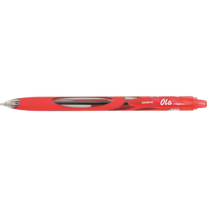 Zebra OLA nyomógombos golyóstoll - 0.27mm / Piros (13943)