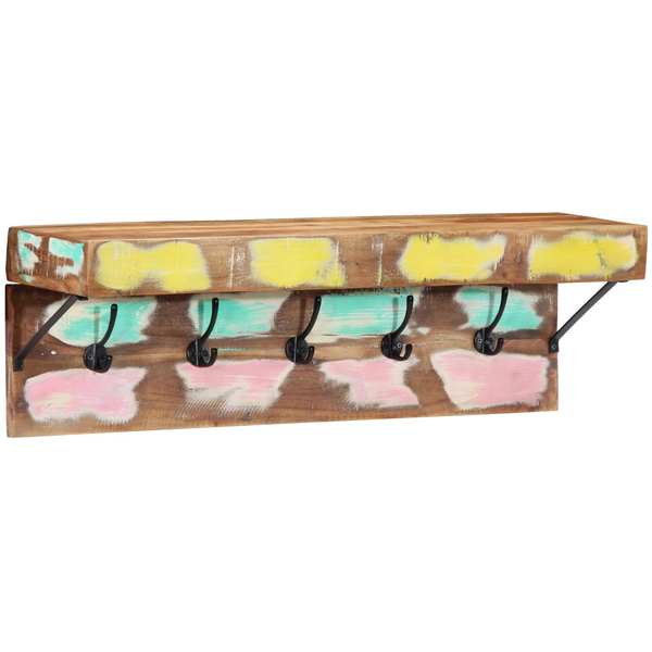 Fogas polcokkal Barna 73 x 19 x 23 cm Tömör újrahasznosított fa