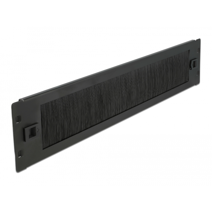 Delock 19 kábelrendező kefe csík eszközmentes 2U fekete (66346) (66346)