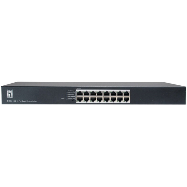 LevelOne GEU-1632 Unmanaged Gigabit Ethernet (10/100/1000) 1U Grijs