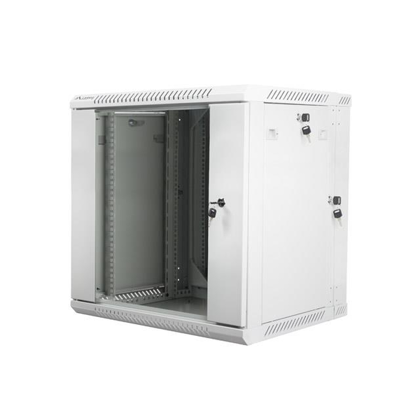 Lanberg 19" Fali rack szekrény 12U 600x600mm - Szürke
