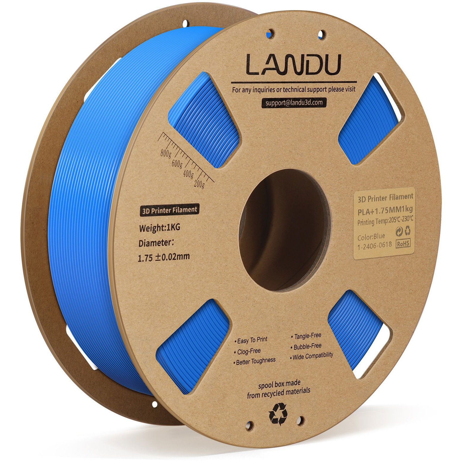 Landu PLA+ Blue 1kg (landu250711)