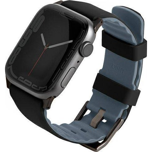  Uniq Pasek UNIQ Linus Apple Watch 4/5/6/7/SE/8/Ultra 44/45/49mm Airosoft Silicone czarny/midnight black