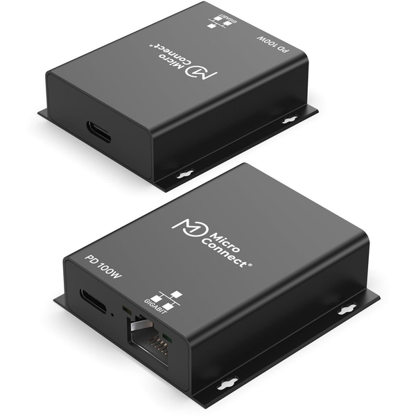 Microconnect MC-USBCFETHPD100W μετατροπέας καλωδίου USB C RJ-45 Μαύρος (Μαύρο)