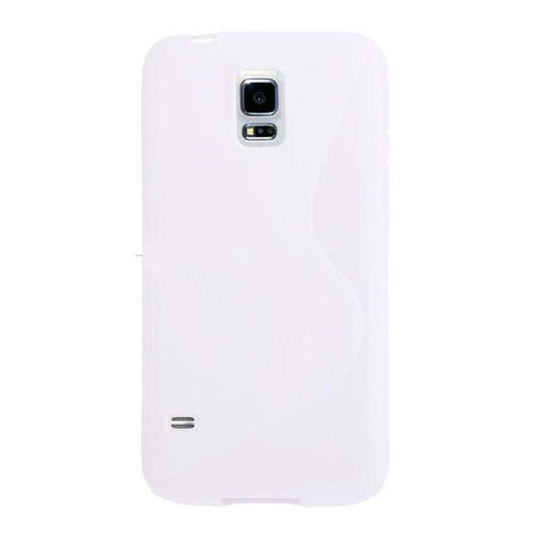 Szilikon telefonvédő (S-line) FEHÉR [Samsung Galaxy S5 (SM-G900)] (5996457425815)