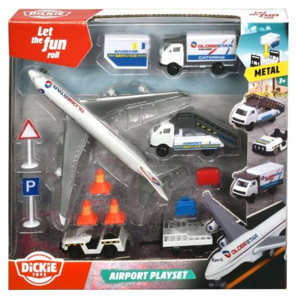 Dickie Repülőtér játékszett 13 db-os (203743001) (D203743001)