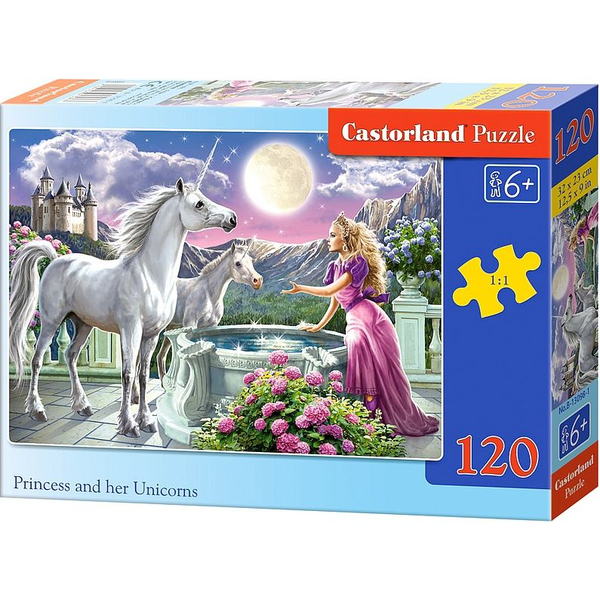 Castorland Princess and her Unicorns 120 pcs Kirakós játék 120 db Rajzfilmek