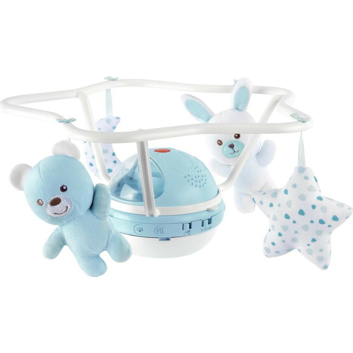 Chicco First Dreams Rainbow 3 az 1-ben Kiságyforgó Projektor és Éjjeli Fény - Kék (00011041200000)