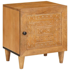 Éjjeli asztal 2 pcs Világosbarna 40 x 33 x 46 cm tömör mangófa