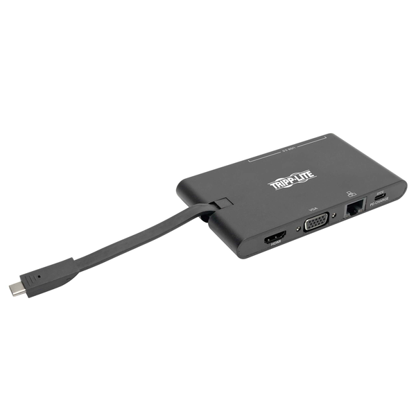 Tripp Lite U442-DOCK3-B dockingstation Ledningsført USB 3.2 Gen 2 (3.1 Gen 2) Type-C Sort
