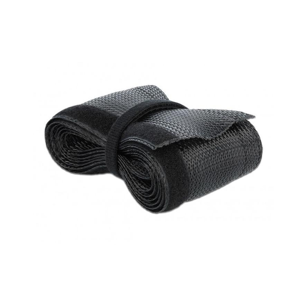 DELOCK Geflechtschlauch mit Klettverschluss 10mx32mm schwarz