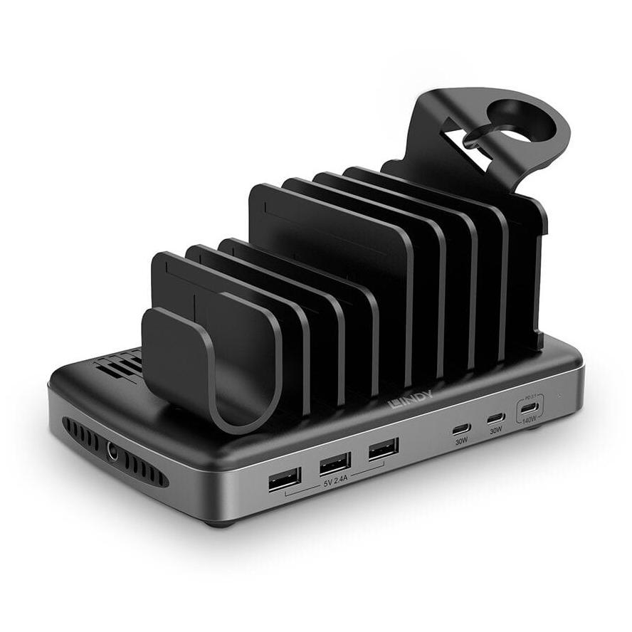 LINDY USB-Ladestation 6Port für 6 Tablets & Smartphones 160W (73436)