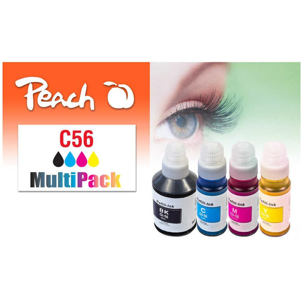 Peach 321697 inktcartridge 4 stuk(s) Compatibel Normaal rendement Zwart, Cyaan, Magenta, Geel