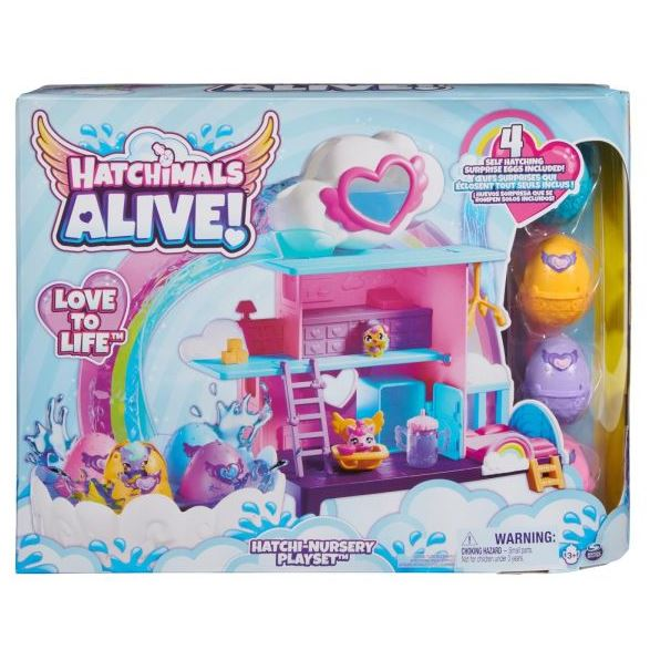 Spin Master Hatchimals Alive! óvoda játékszett 4 mini figurával vizes csomag (6067631) (H6067631)