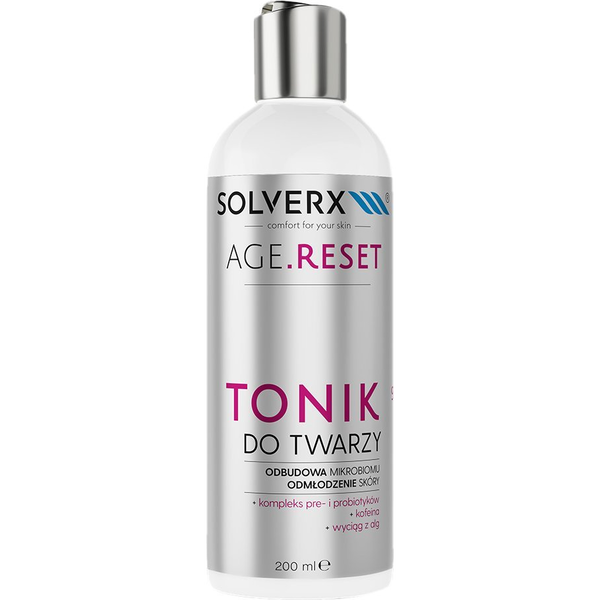 Solverx Age.Reset Tonik do twarzy - Odbudowa Mikrobiomu & Odmłodzenie Skóry 200 ml